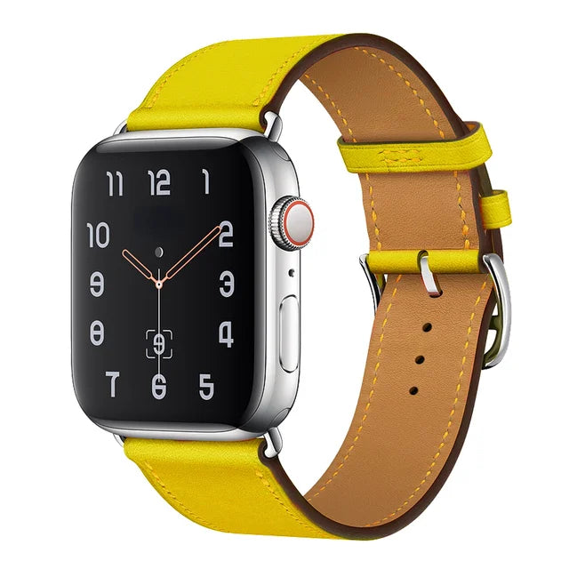 Genuine Leather Bracelet Strap For Apple Watch Band 45mm 49mm 41mm 44mm 42mm 40mm band iWatch Ultra/2 10 42/46mm 9 8 7 6 5 4 SE